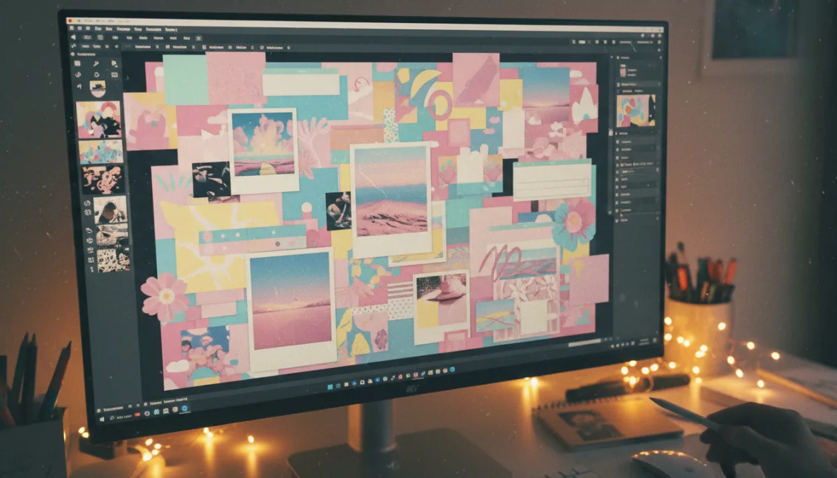 Vintage Moodboard mit ästhetischen Fonts gestalten