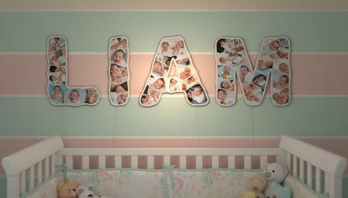 Namens-Collage als Kinderzimmer Wanddeko drucken