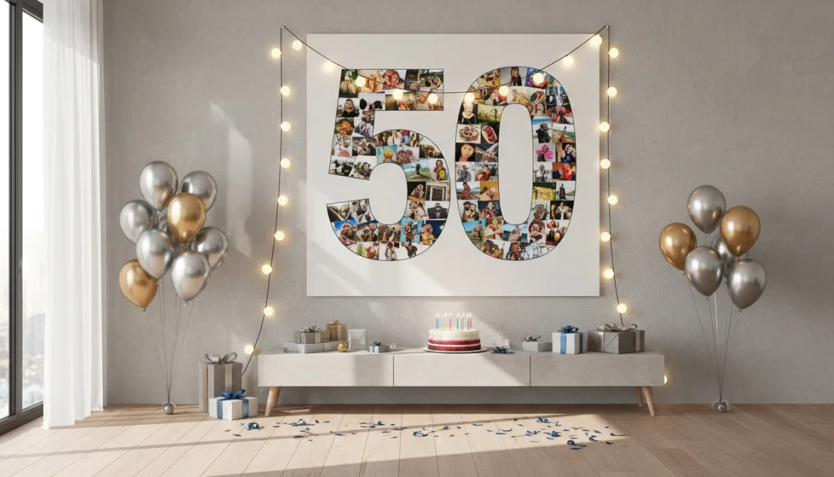 Geburtstagsgeschenk Collage als Leinwand drucken