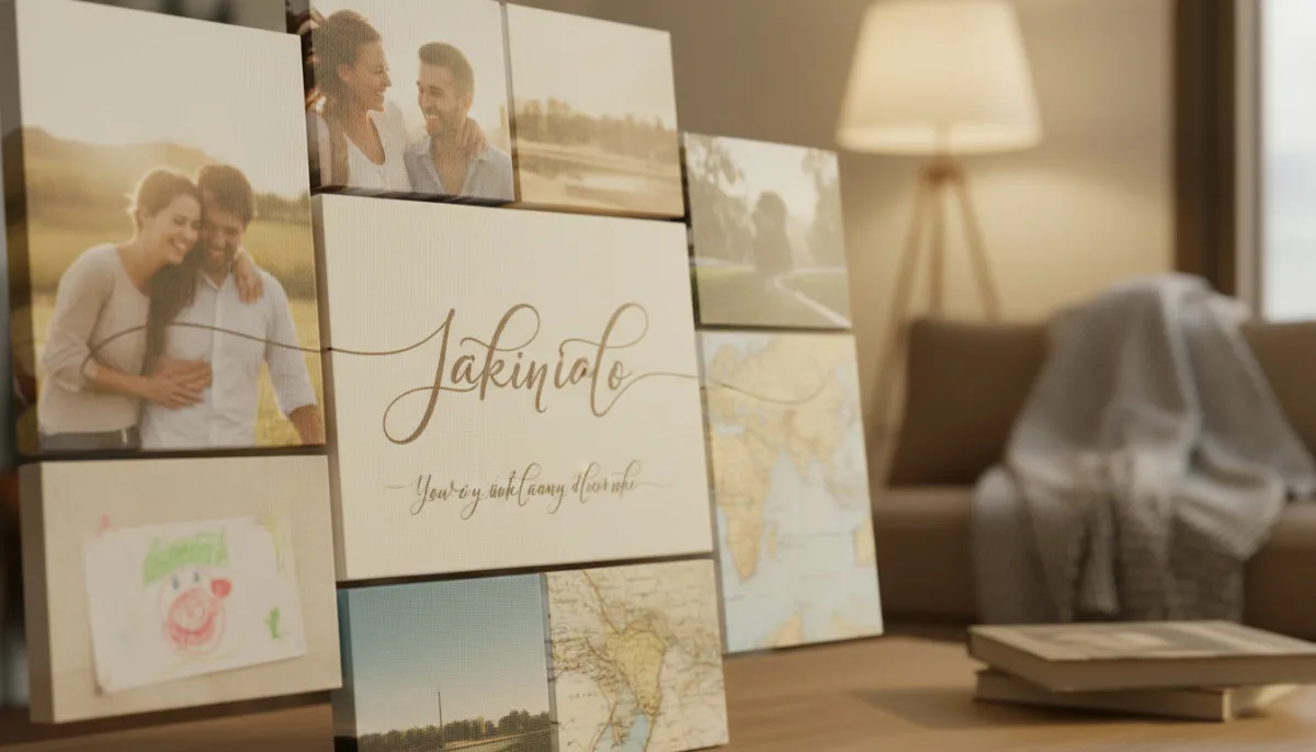 Photo poster with dedication and custom typography