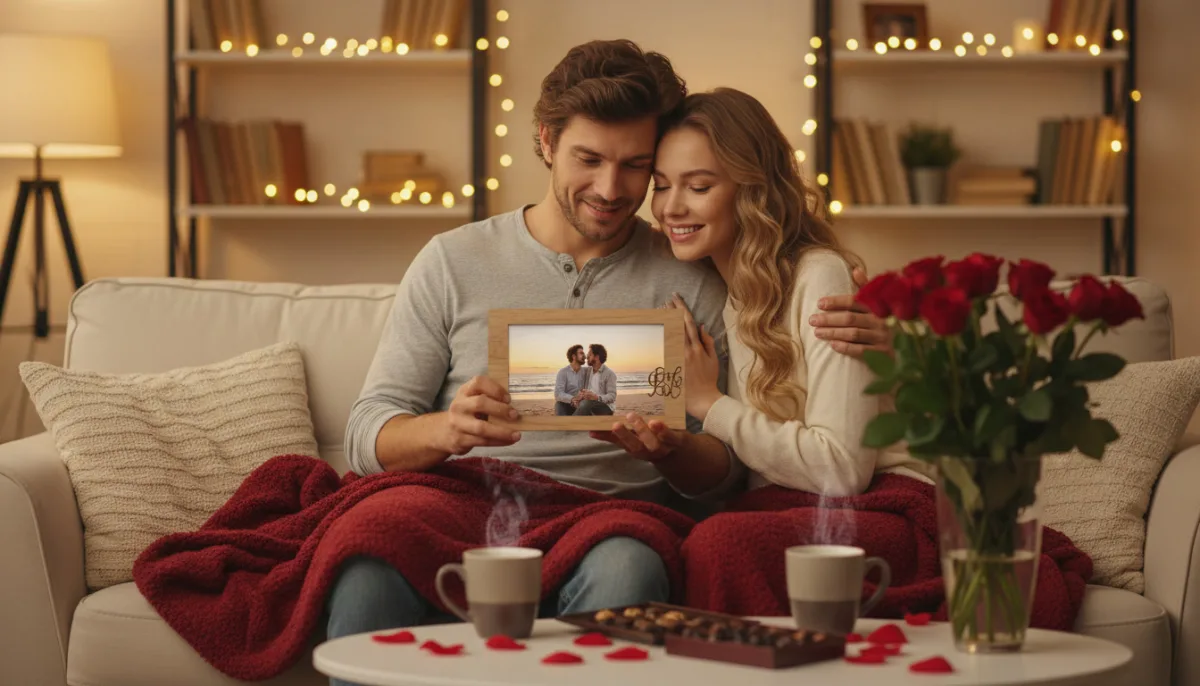 Romantic photo collage for Valentine's Day gift