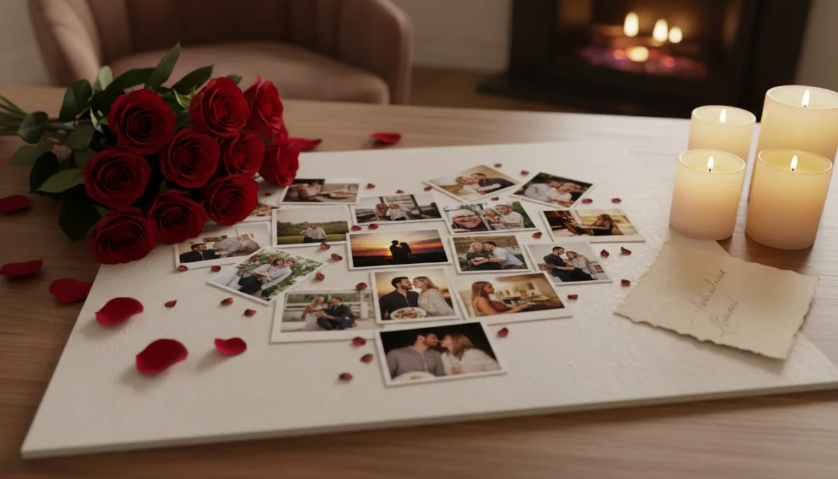 Couple collage with custom love quote overlay